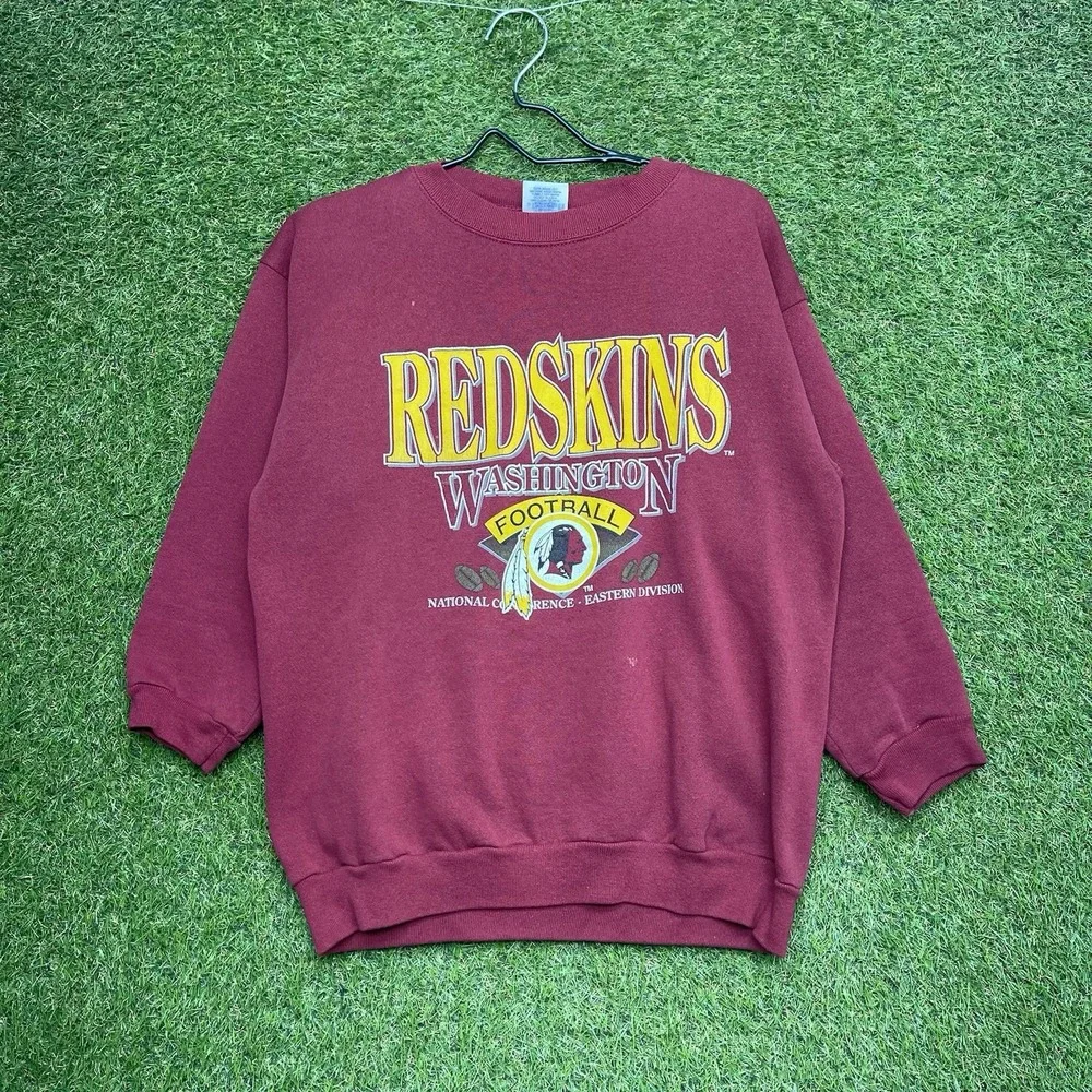 Vintage Washington Redskins Sweatshirt Mens Medium Crewneck Sweater 90s USA